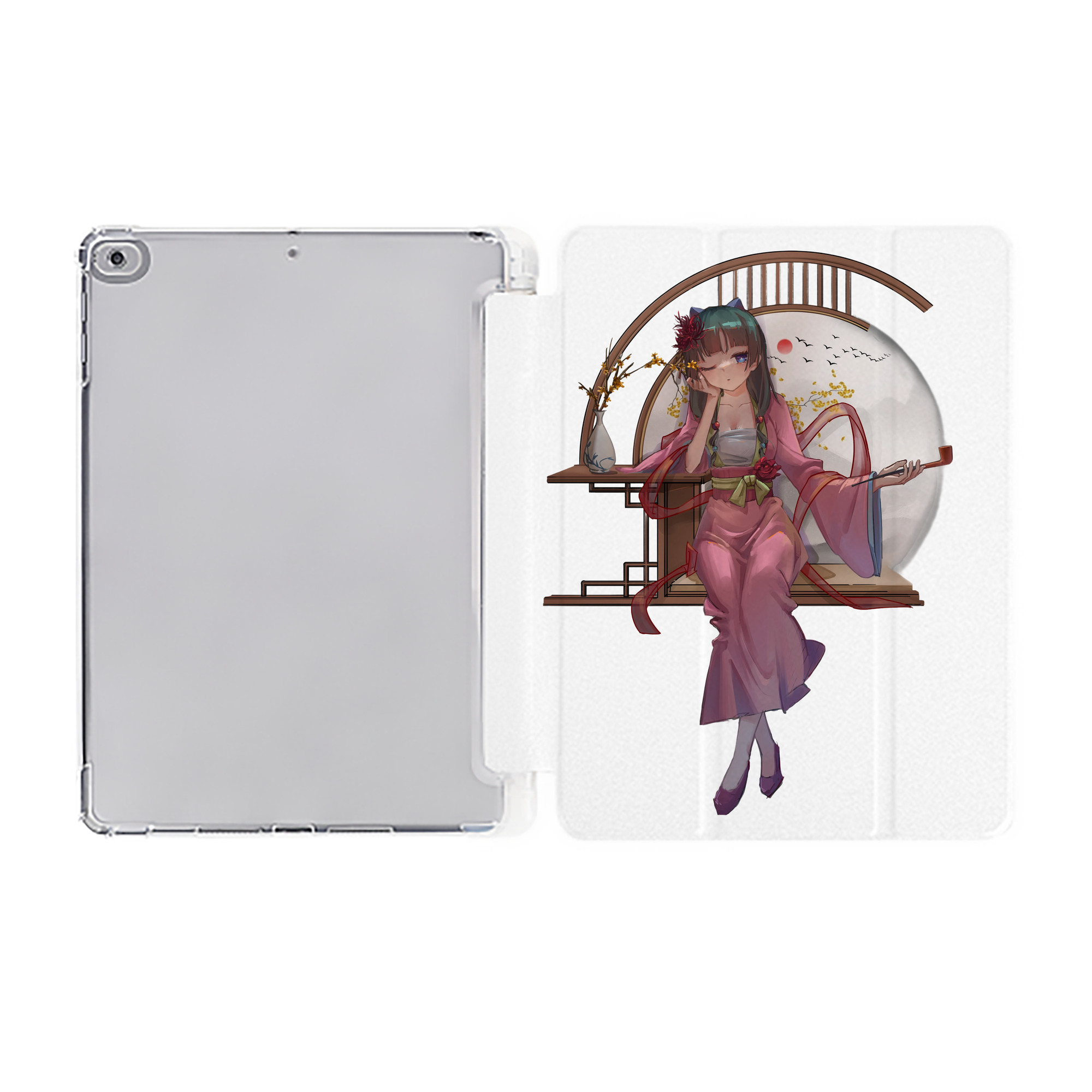 （画像用） 薬屋のひとりごと The Apothecary Diaries IPad ケース ペン収納付き 三つ折りスタンド PUレザー×シリコン 対応機種9.5/10.5/10.9インチ